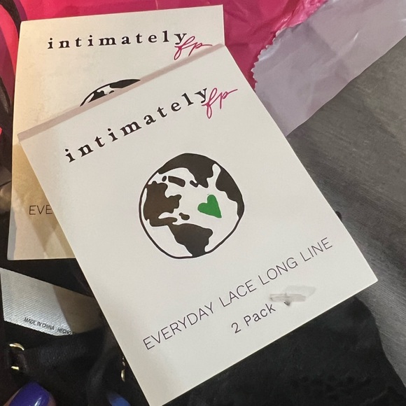 NWT 2 PACK- Free People Everyday Lace Longline Black XS - Picture 3 of 4